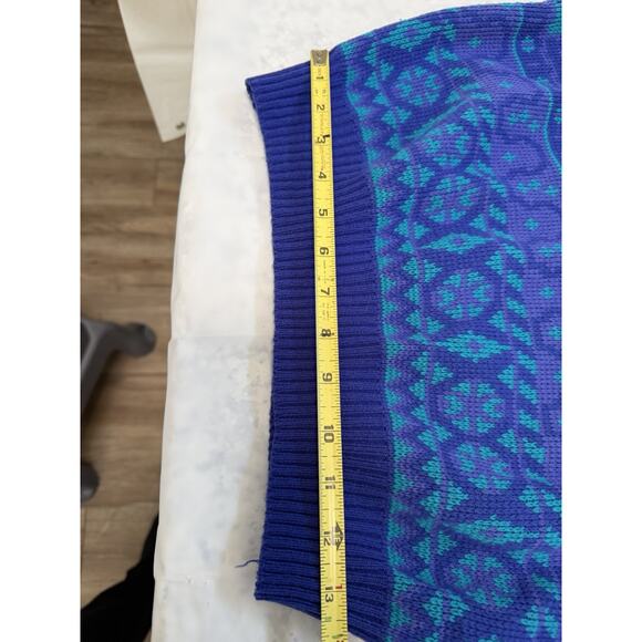 WOMENS 90s Tone PURPLE & Teal VINTAGE EDELWEISS SKIWEAR SWEATER - Picture 9 of 10